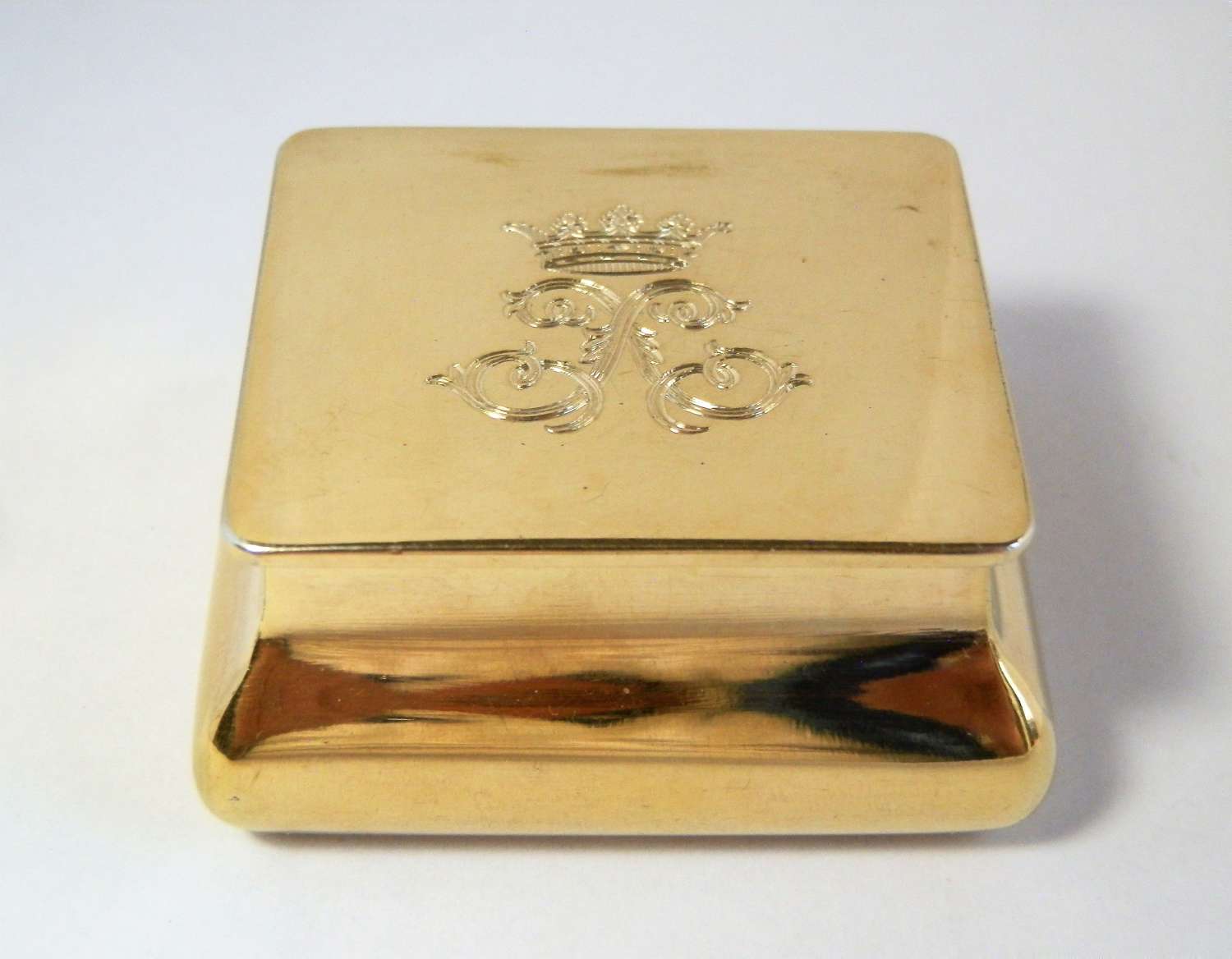 Edwardian silver gilt, snuff box, Asprey of London 1904