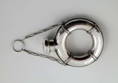 Victorian Chester silver perfume bottle, Samson Mordan, 1890