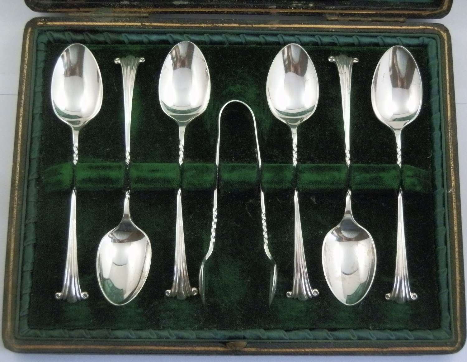 Edwardian teaspoon set, Birmingham 1904
