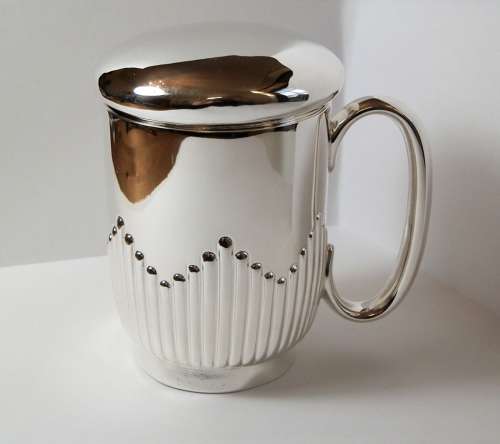 A Victorian silver christening cup and cover, Sheffield 1884