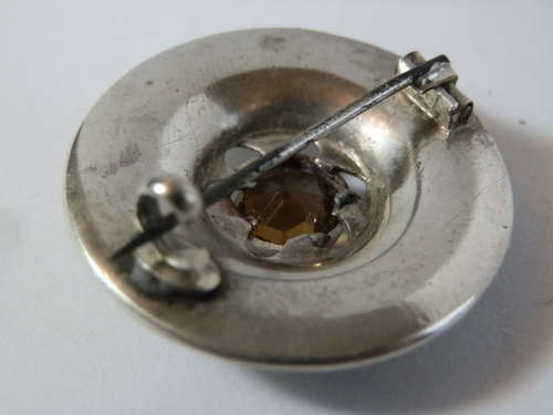 A Victorian Scottish silver and agate brooch, c 1880