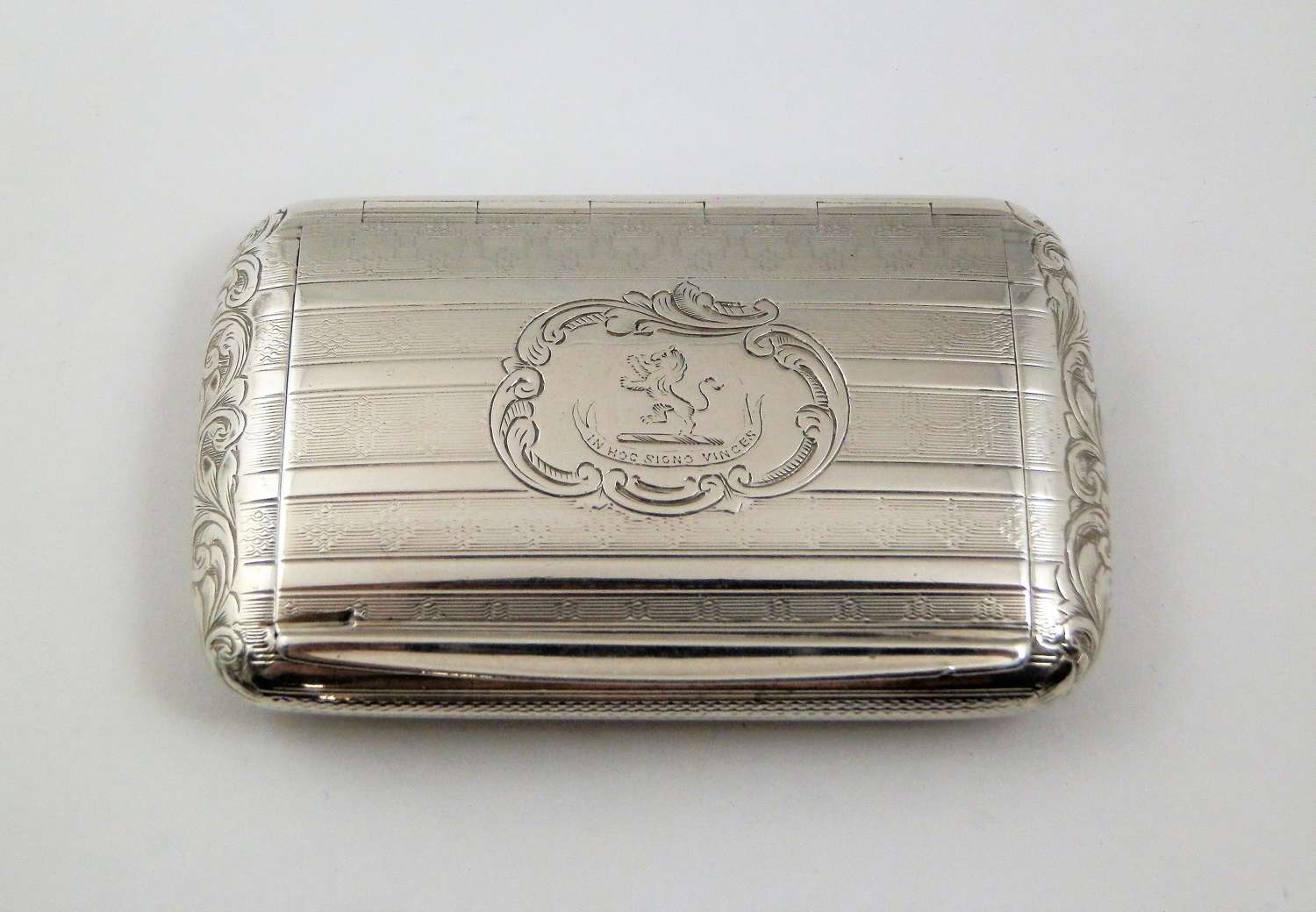 A Victorian silver engraved pocket snuff box, Edward Smith 1857