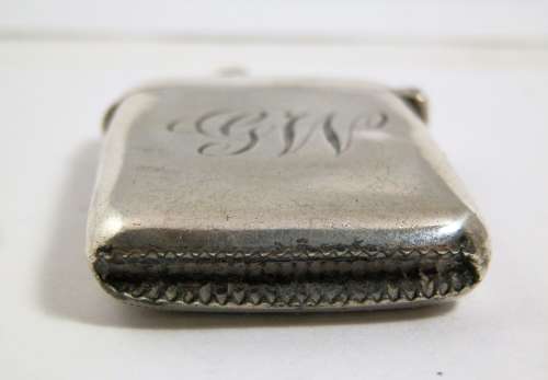 A silver and granite vesta box, Birmingham 1919