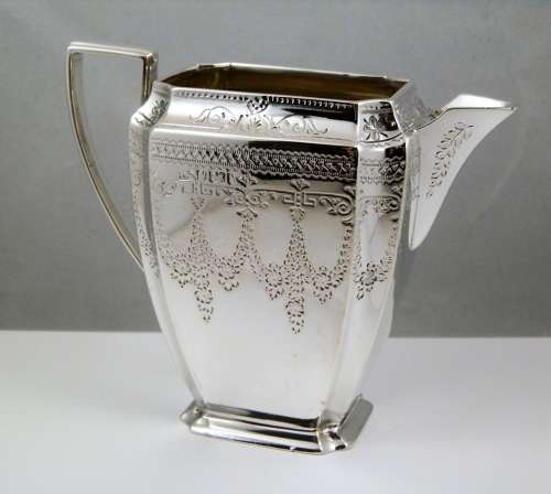 A Victorian silver 3 piece tea set by Henry Atkin 1891