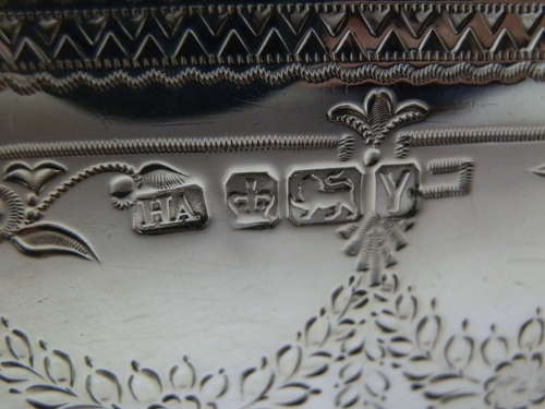 A Victorian silver 3 piece tea set by Henry Atkin 1891