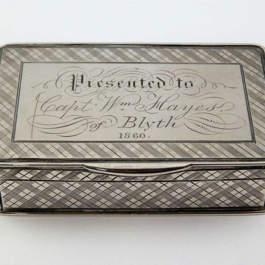 William IV silver pocket snuff box, Taylor & Perry 1838