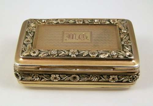 A George III silver gilt pocket snuff box, Pemberton & Mitchell 1819