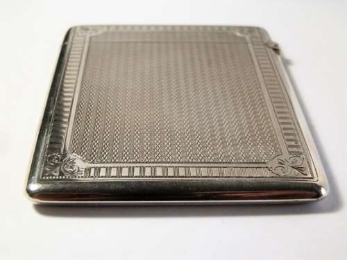 Victorian silver card case, George Unite Birmingham 1880