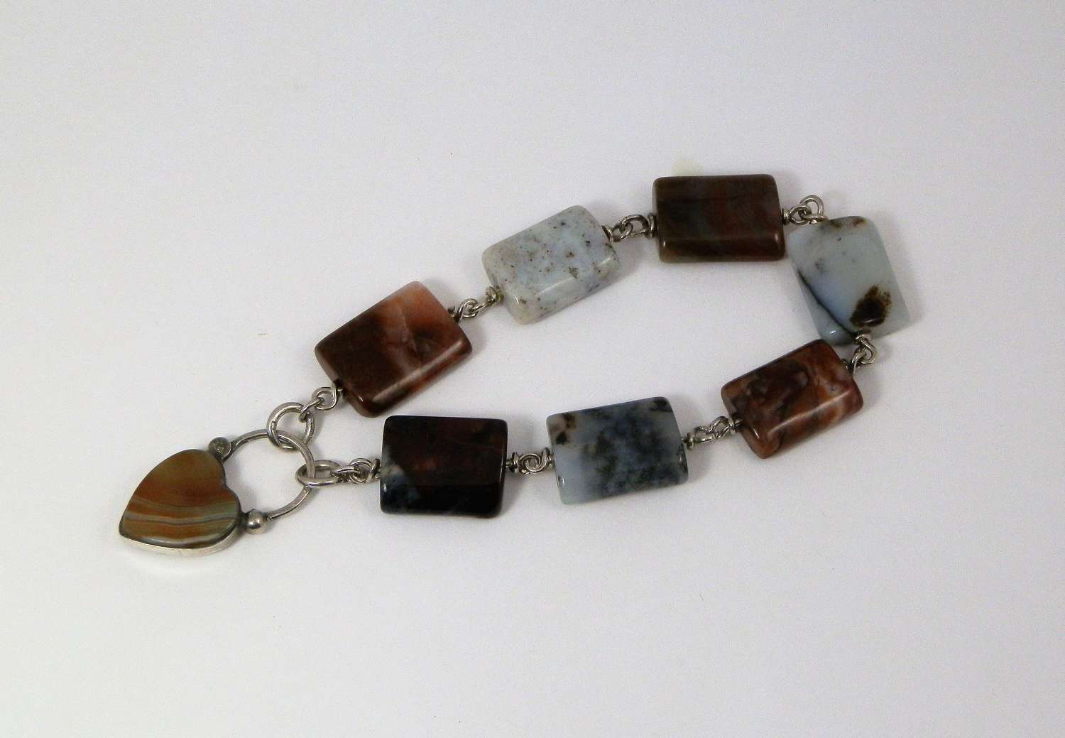 Victorian Scottish silver and agate bracelet, c.1880
