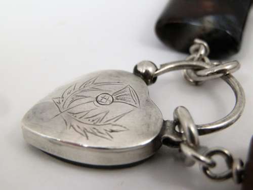 Victorian Scottish silver and agate bracelet, c.1880