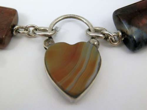 Victorian Scottish silver and agate bracelet, c.1880