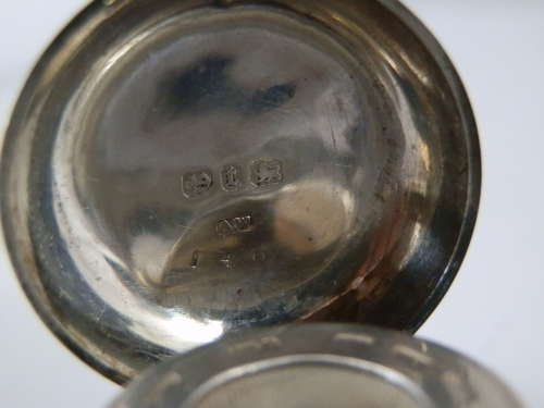 Victorian silver round sovereign case, Birmingham 1893