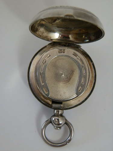 Victorian silver round sovereign case, Birmingham 1893