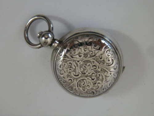 Victorian silver round sovereign case, Birmingham 1893