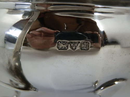 Edwardian silver 3 piece tea set, Chester 1911