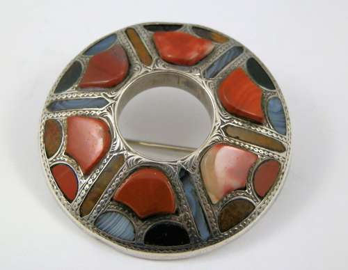 Victorian silver and agate Scottish 