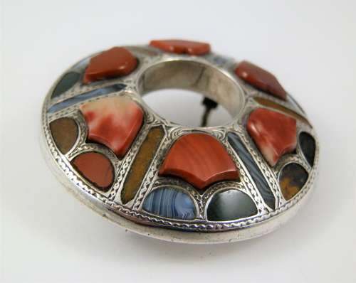 Victorian silver and agate Scottish