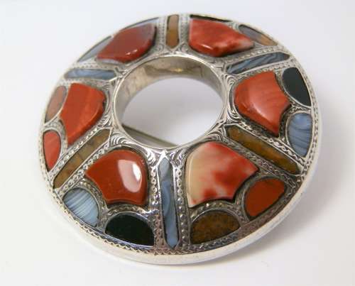 Victorian silver and agate Scottish