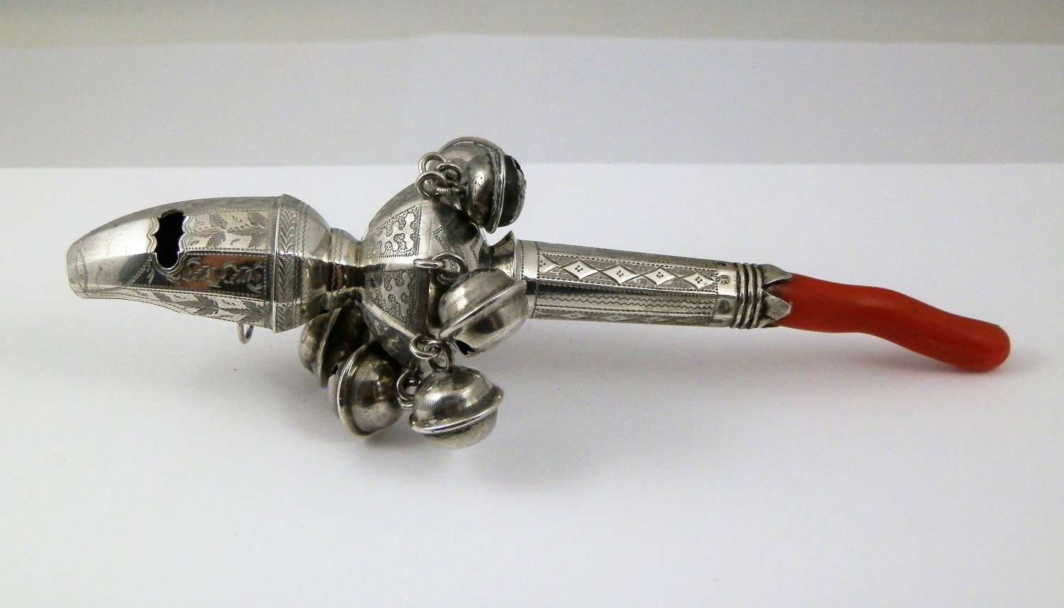 George III silver babies rattle, Joseph Taylor 1816
