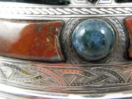 George V Scottish agate jewellery box, Edinburgh 1932