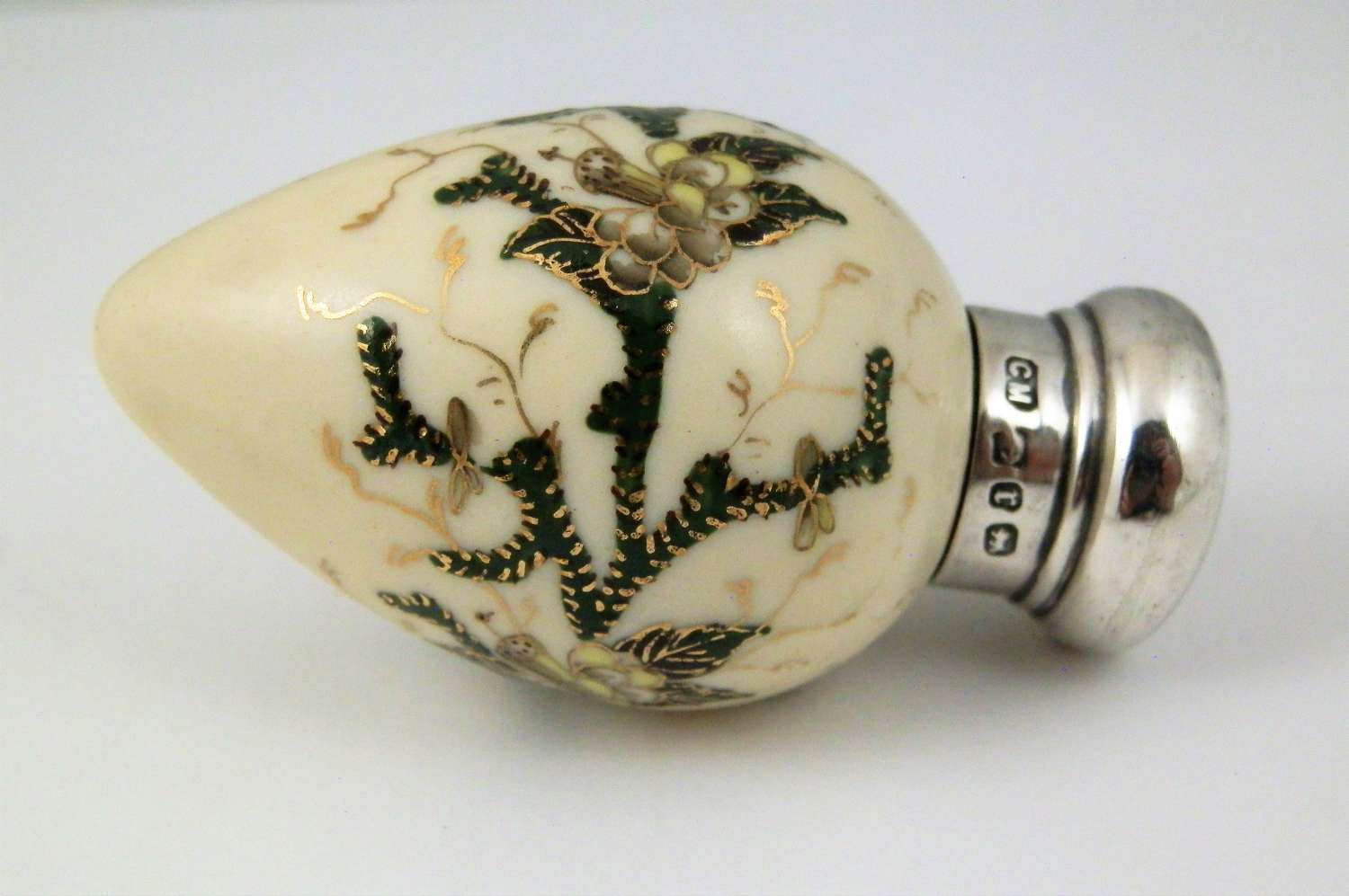 Victorian silver scent or perfume bottle, Birmingham 1891