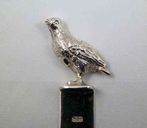 A set of 10 silver grouse shooting peg markers, Sheffield 2020