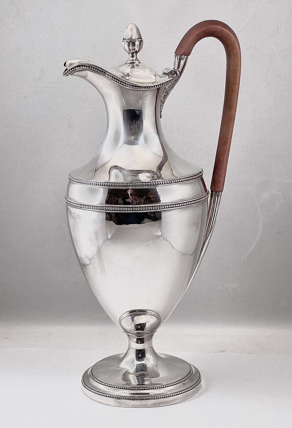 George III antique silver ewer, John Scofield, London 1782