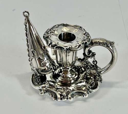 Victorian silver desk ink stand, Sheffield 1842