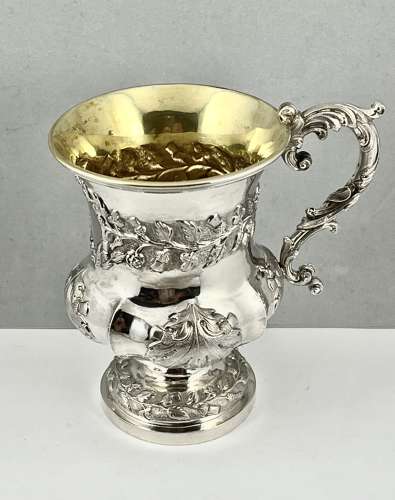 William IV style silver mug with Scottish decoration, c. 1900