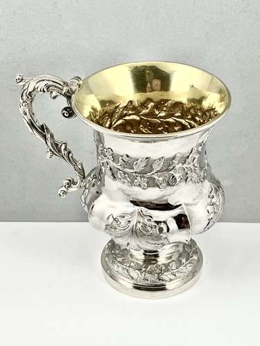 William IV style silver mug with Scottish decoration, c. 1900