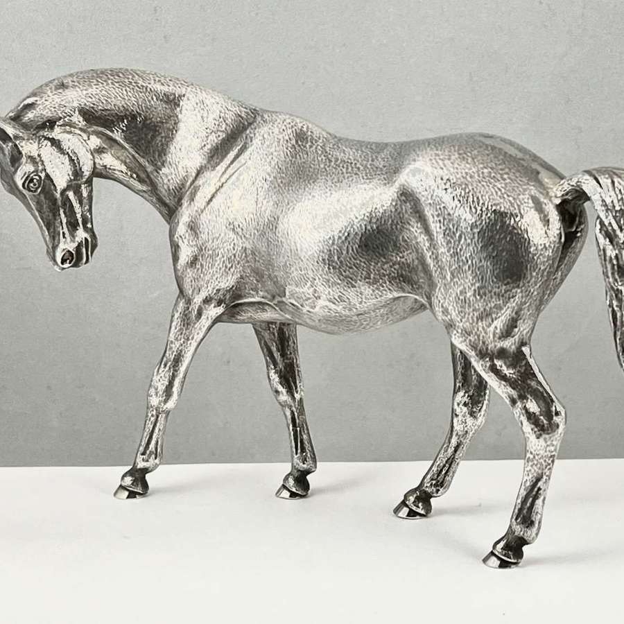 Elizabeth II silver statue of a horse, London 1966