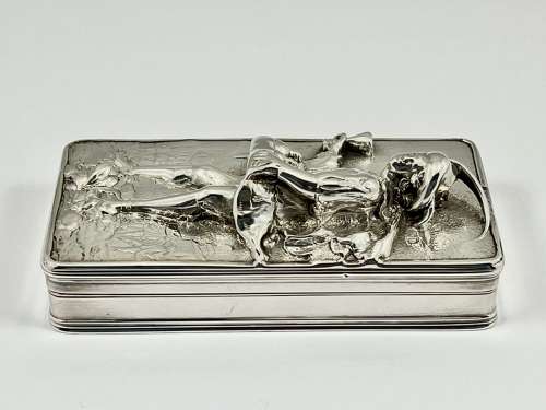 George IV antique silver “Pedlar” snuff box, John Linnet 1823