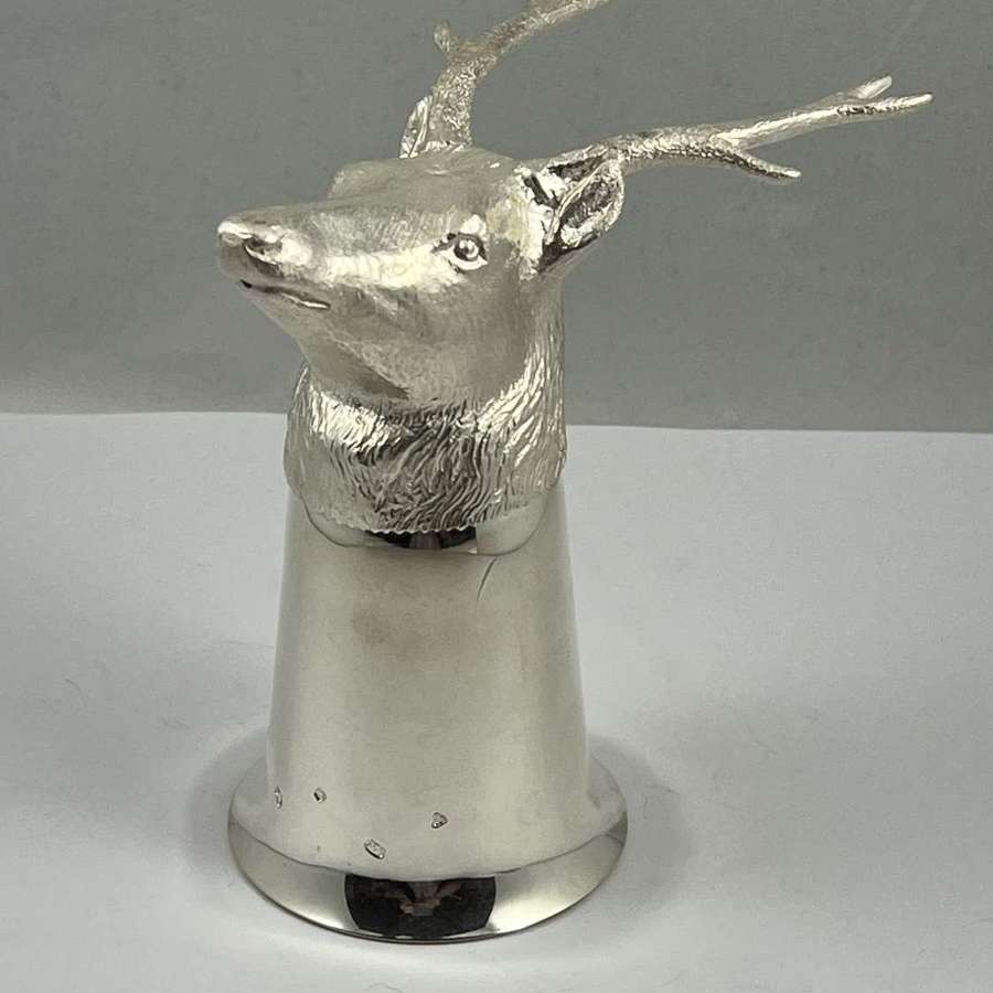 Elizabeth II silver stag’s head stirrup cup, Sheffield 2020