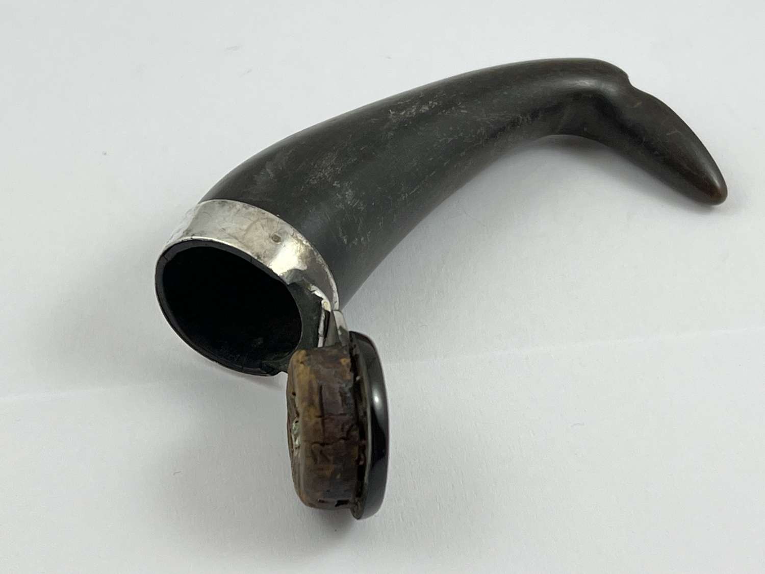 Georgian antique Scottish horn “boot” snuff mull, c. 1800