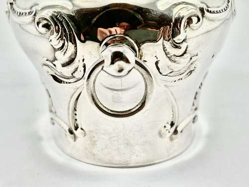 Edwardian antique silver tea caddy, London 1902