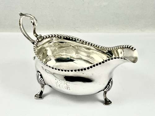 George III Newcastle silver sauce boat, Langlands & Robertson 1790