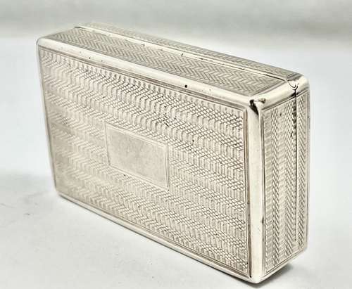 George IV antique silver hunting snuff box, Thos. Shaw 1829