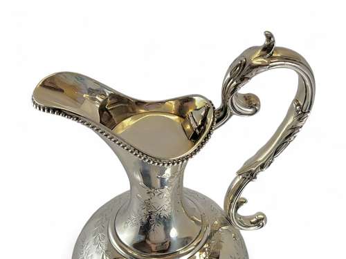Victorian antique silver claret jug and rose bowl, Mappin and Webb