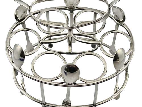George III silver egg cruet set by Solomon Hougham, London 1804