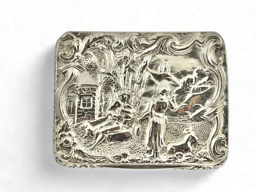 William IV Scottish antique silver snuff box, John Caw 1831