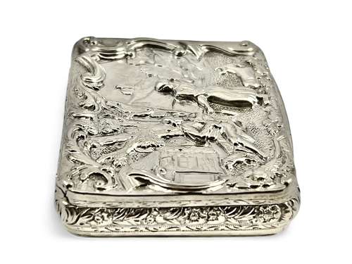 William IV Scottish antique silver snuff box, John Caw 1831
