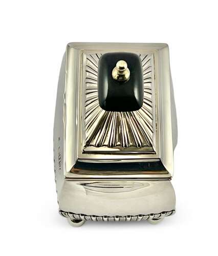 Victorian antique silver tea caddy, London 1887