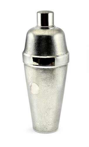 Chinese antique silver hand made cocktail shaker, Canton c.1920