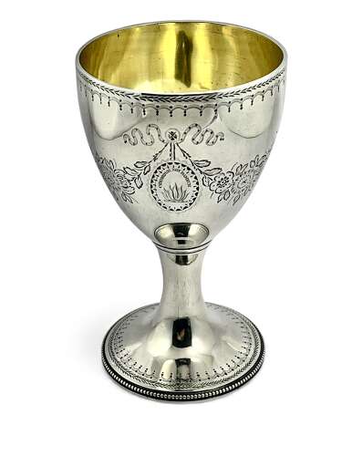 George III antique Scottish silver goblet, Edinburgh 1813 by Patrick Robertson