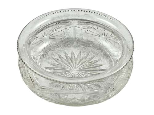 Edward VIII silver and pink enamel dressing table bowl, Birmingham 1936