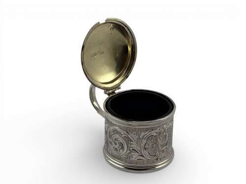 Early Victorian antique silver mustard pot, London 1851