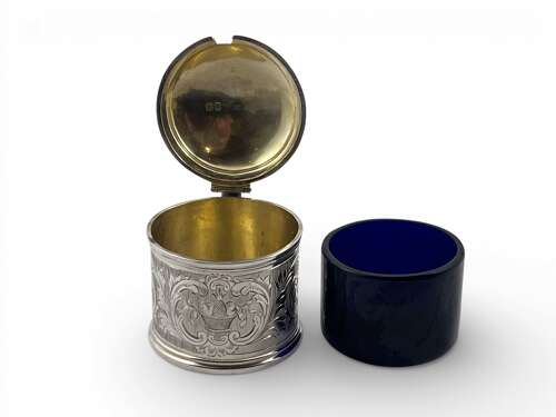 Early Victorian antique silver mustard pot, London 1851