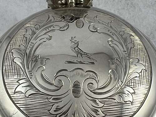 Early Victorian antique silver mustard pot, London 1851