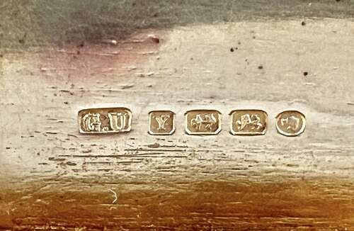 Antique Victorian silver table snuff box, Birmingham 1873