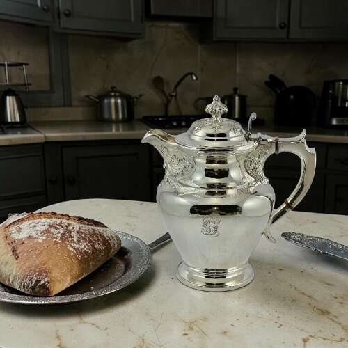 William IV large antique Scottish silver water jug, Edinburgh 1837